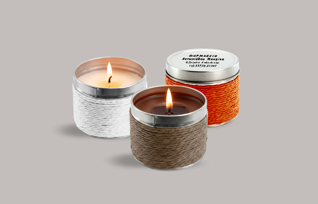 Αρωματικά κεράκια με εκτύπωση